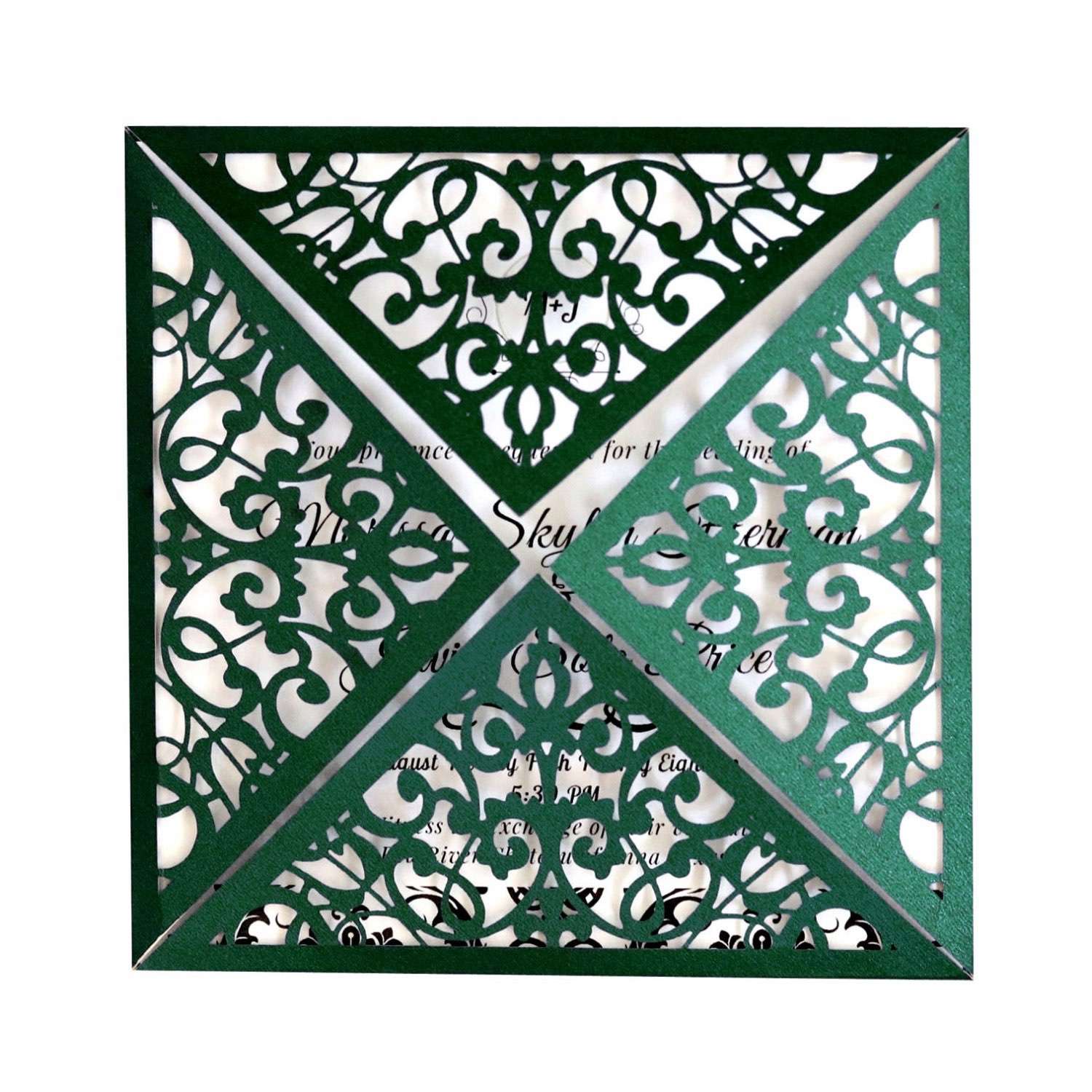 Business Invitation Card Latest Invitation Laser Cut Paper Square Wedding Invitation